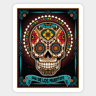 Sugar Skull, Dia De Los Muertos / Day of the Dead Sticker